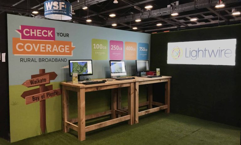 Lightwire's stand at Fieldays