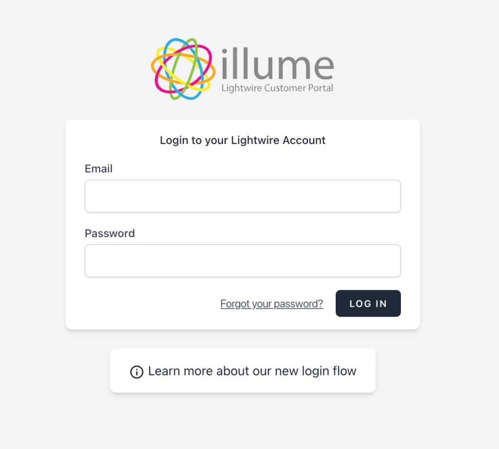 New illume login flow