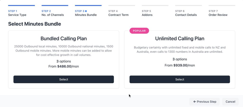 wholesale voice self ordering feature step 3