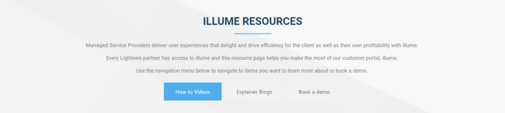 Illume resources to help data driven decisions for MSPs