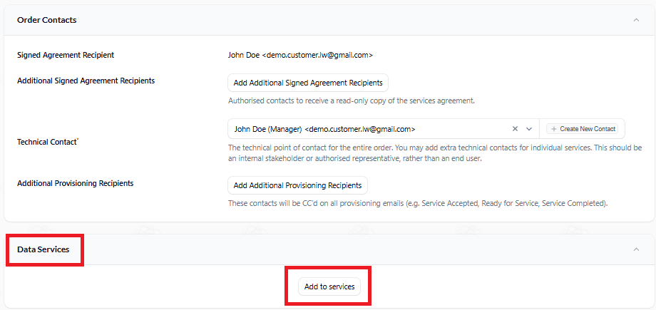 Add to services 1