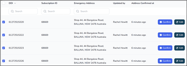 6 Edit one address for bulk update